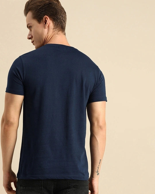 Men's Blue Game Over Minimal Typography T-shirt