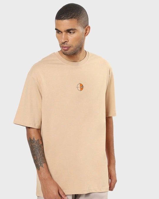 Men's Brown Deathstroke Graphic Printed Oversized T-shirt